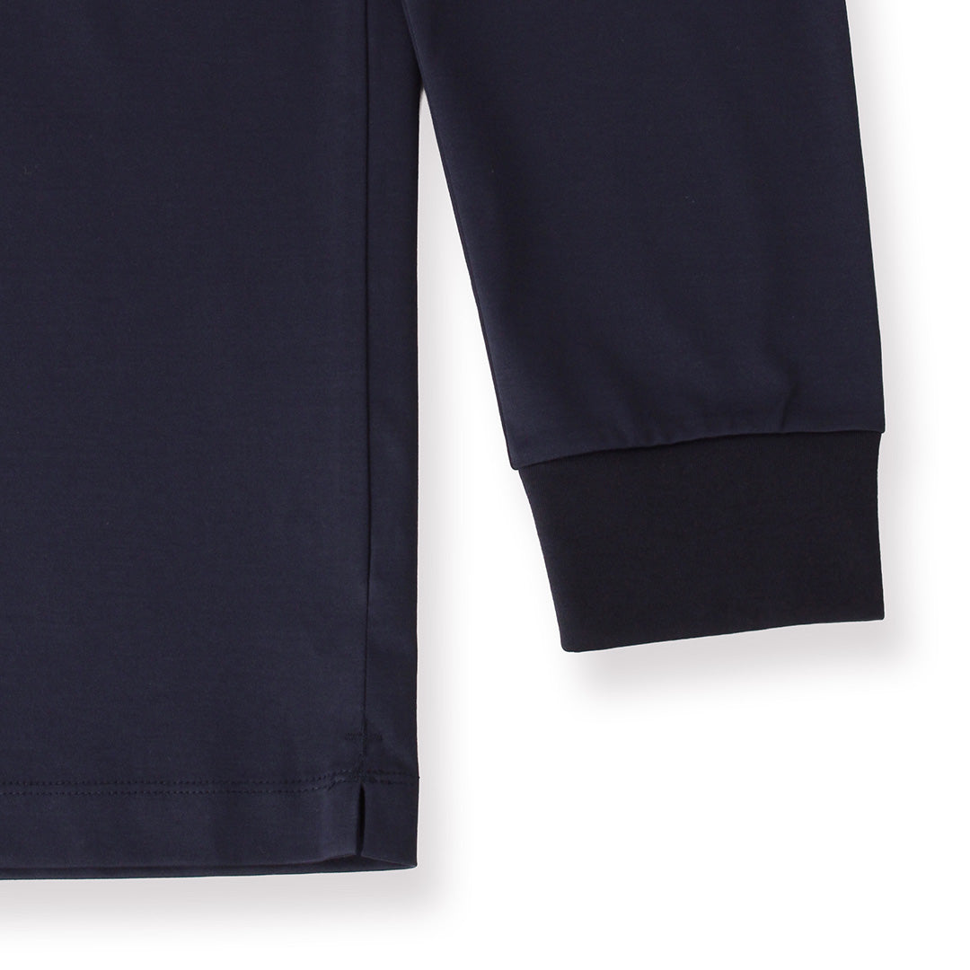 GIZA45 Long Sleeve Dress T-shirt Color: Navy
