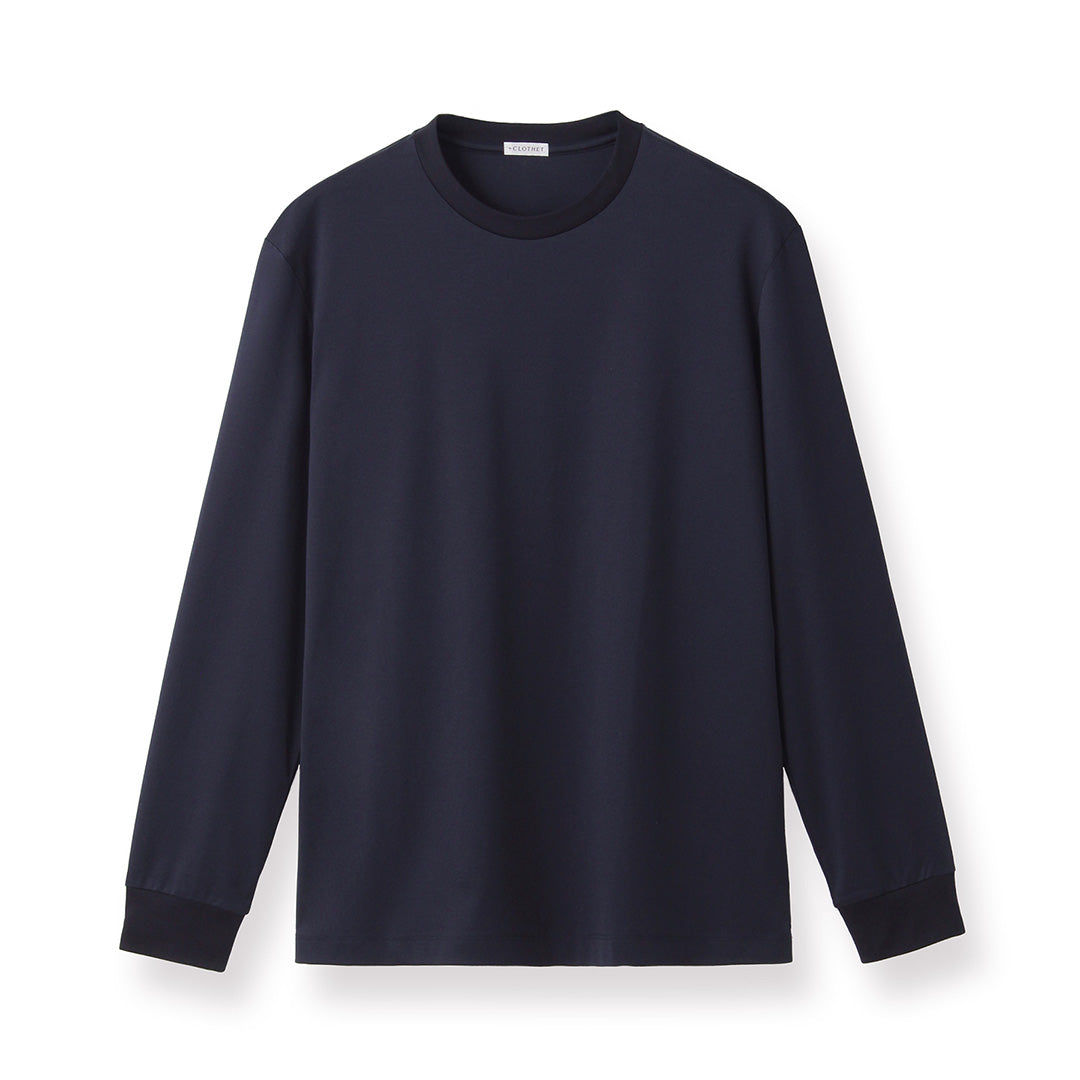 GIZA45 Long Sleeve Dress T-shirt Color: Navy
