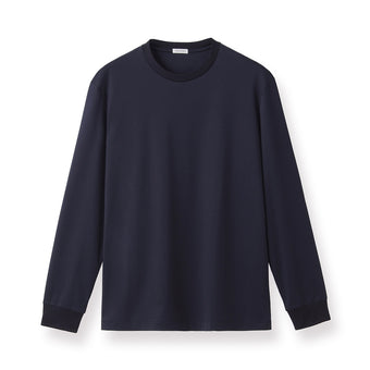 GIZA45 Long Sleeve Dress T-shirt Color: Navy