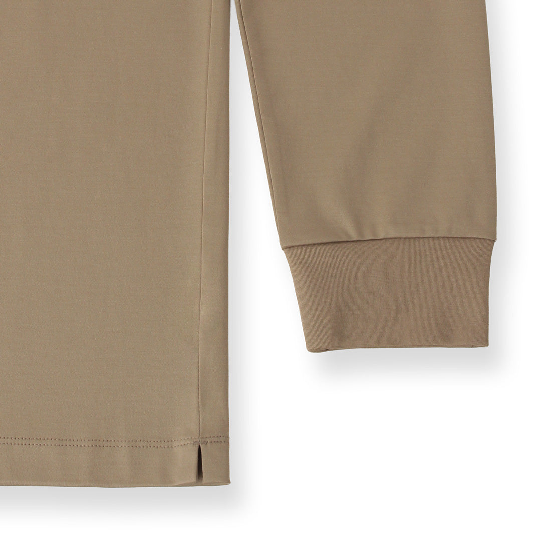 GIZA45 Long Sleeve Dress T-shirt Color: Taupe