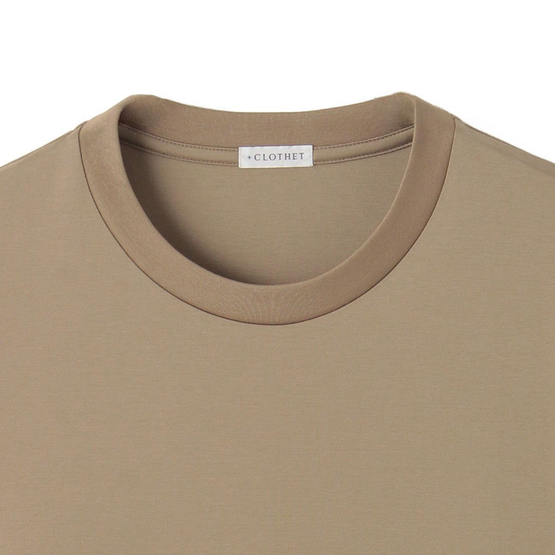 GIZA45 Long Sleeve Dress T-shirt Color: Taupe