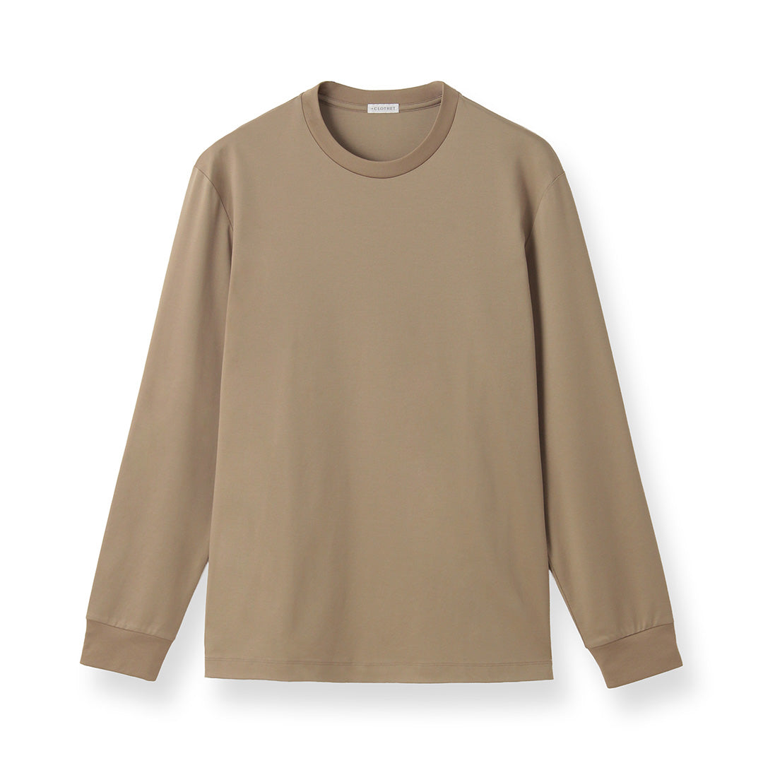 GIZA45 Long Sleeve Dress T-shirt Color: Taupe