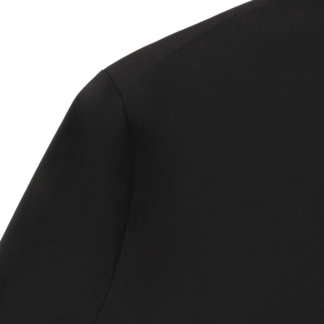 GIZA45 Mock Neck Long Sleeve Dress T-shirt Color: Black