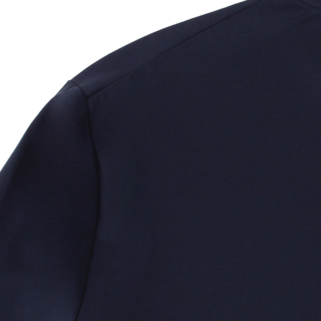 GIZA45 Mock Neck Long Sleeve Dress T-shirt Color: Navy