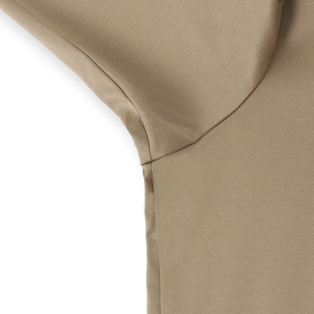 【10月中旬発送】GIZA45 Mock Neck Long Sleeve Dress T-shirt Color: Taupe