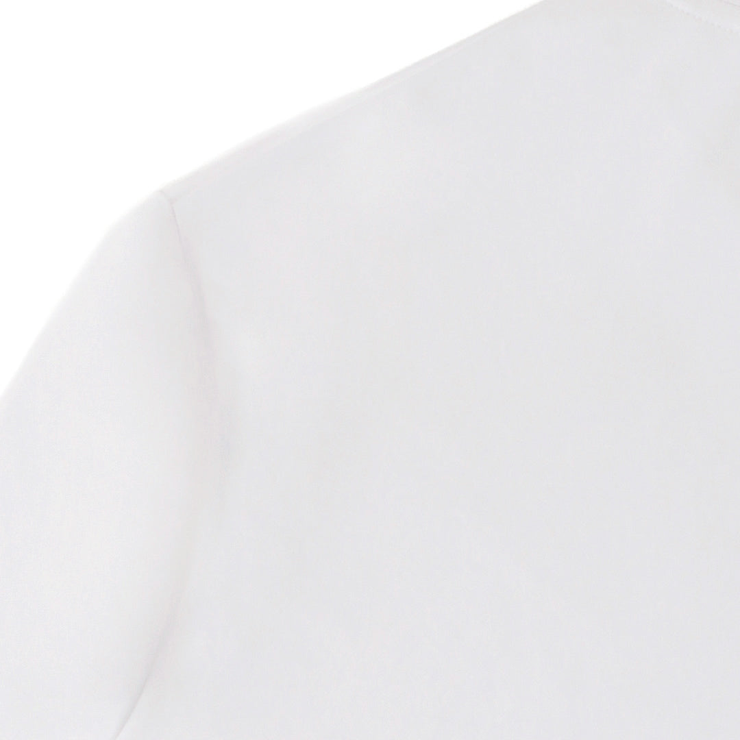 GIZA45 Mock Neck Long Sleeve Dress T-shirt Color: White
