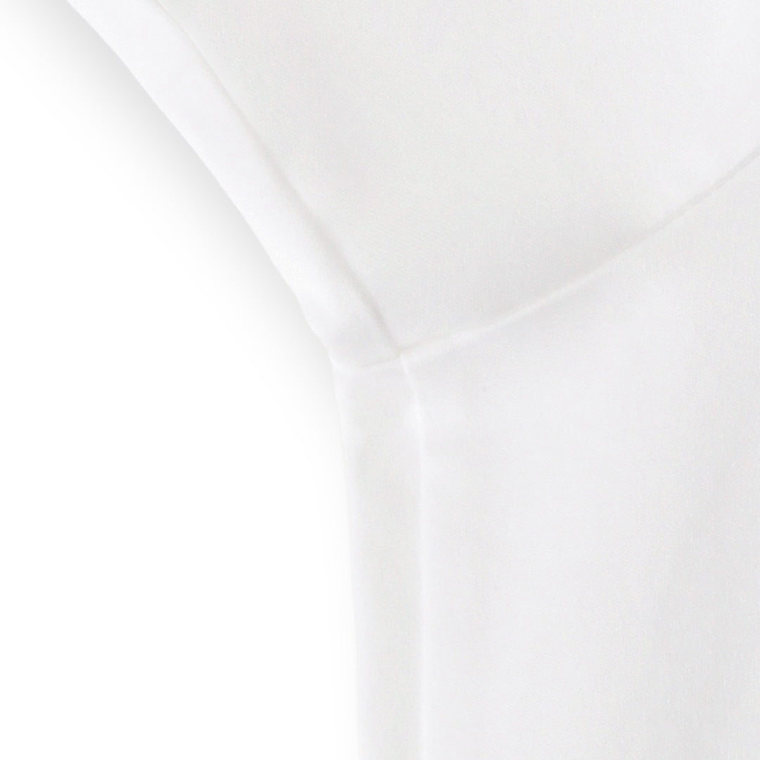 GIZA45 Mock Neck Long Sleeve Dress T-shirt Color: White