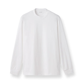 GIZA45 Mock Neck Long Sleeve Dress T-shirt Color: White