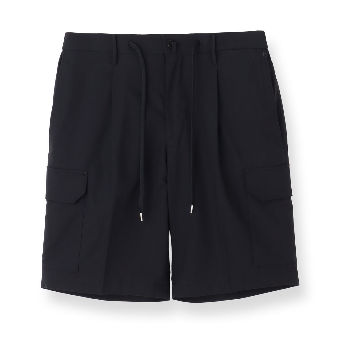 High Twist Cotton Panama Cargo Short Pants Color: Black