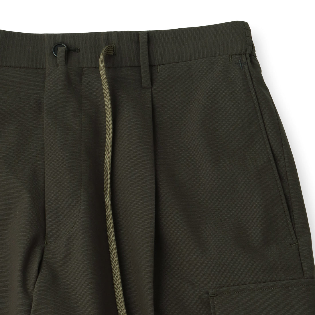 High Twist Cotton Panama Cargo Short Pants Color: Olive