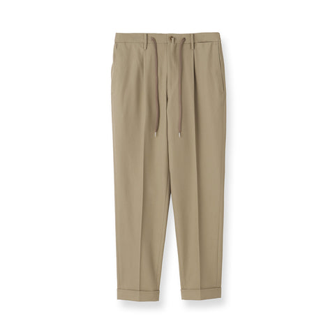 High Twist Cotton Kersey Easy Trousers Color: Beige