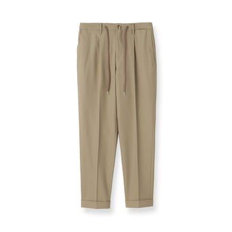 High Twist Cotton Kersey Easy Trousers Color: Beige