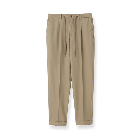 High Twist Cotton Kersey Easy Trousers Color: Beige