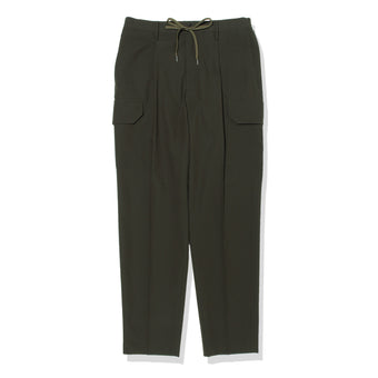 High Twist Cotton Panama Cargo Trousers Color: Olive