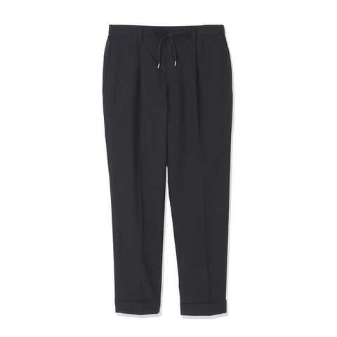 High Twist Cotton Panama Easy Trousers Color: Black