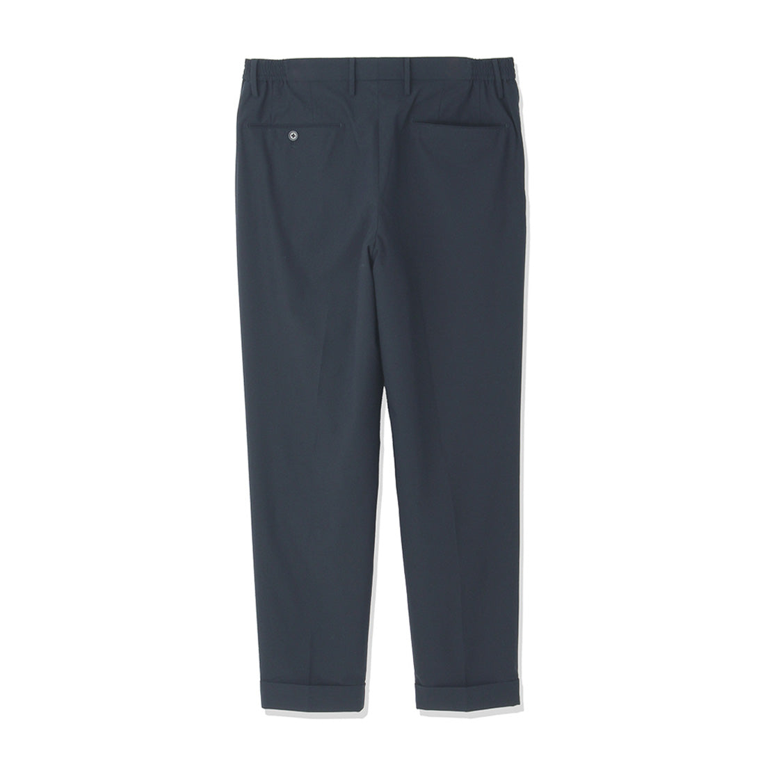 High Twist Cotton Panama Easy Trousers Color: Navy