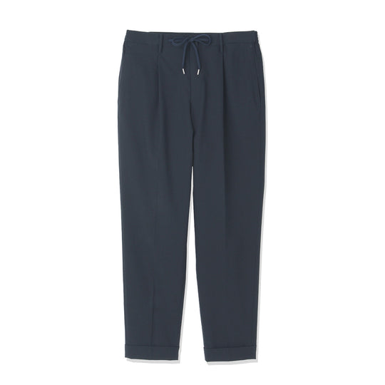 High Twist Cotton Panama Easy Trousers Color: Navy