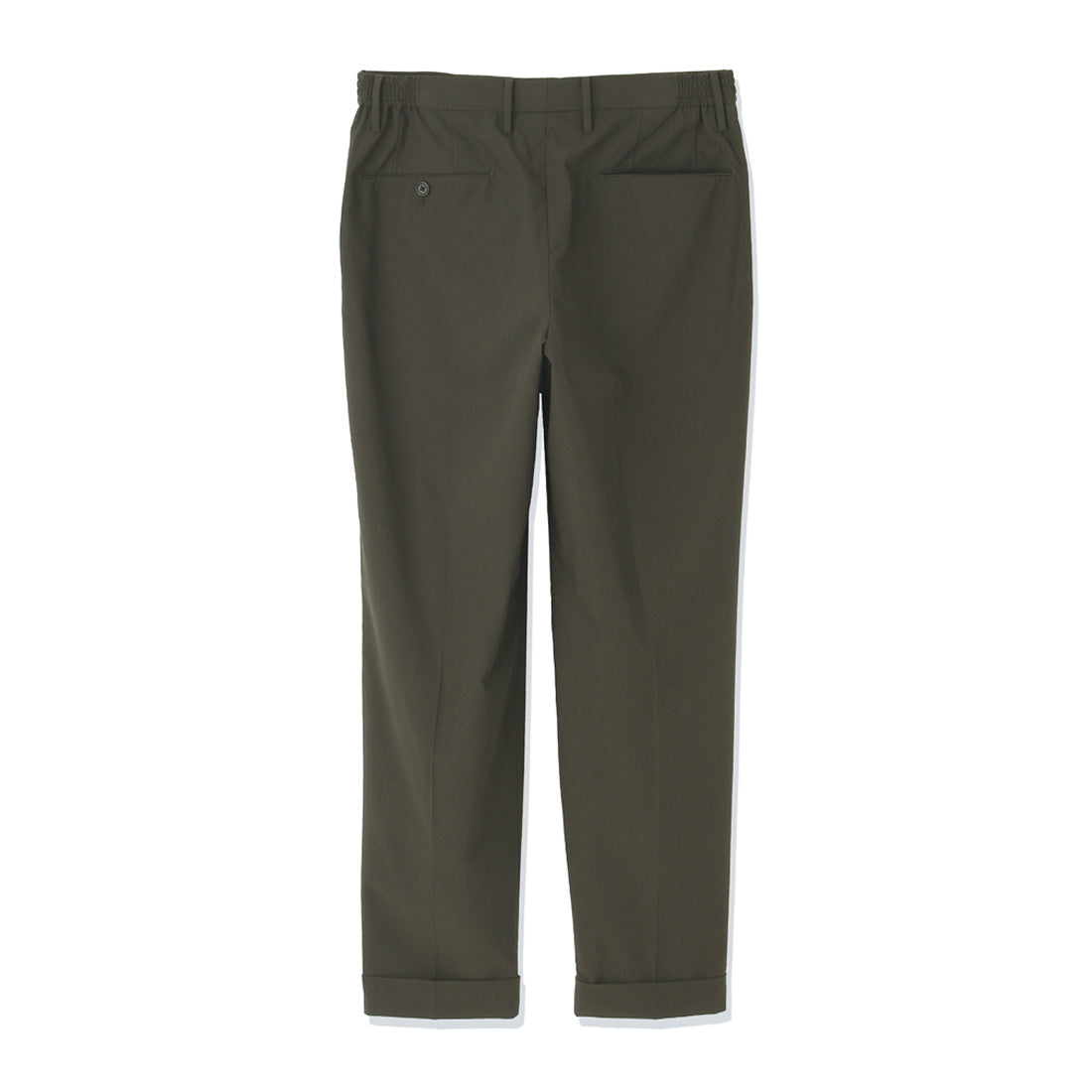 High Twist Cotton Panama Easy Trousers Color: Olive