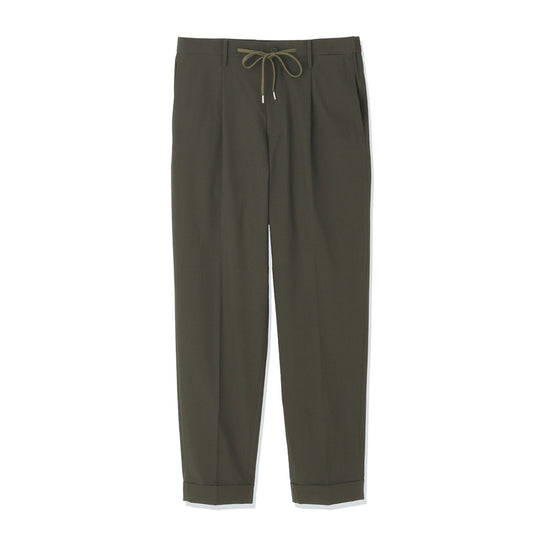High Twist Cotton Panama Easy Trousers Color: Olive