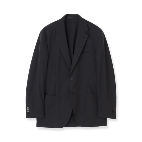 High Twist Cotton Panama Tailored Jacket Color: Black
