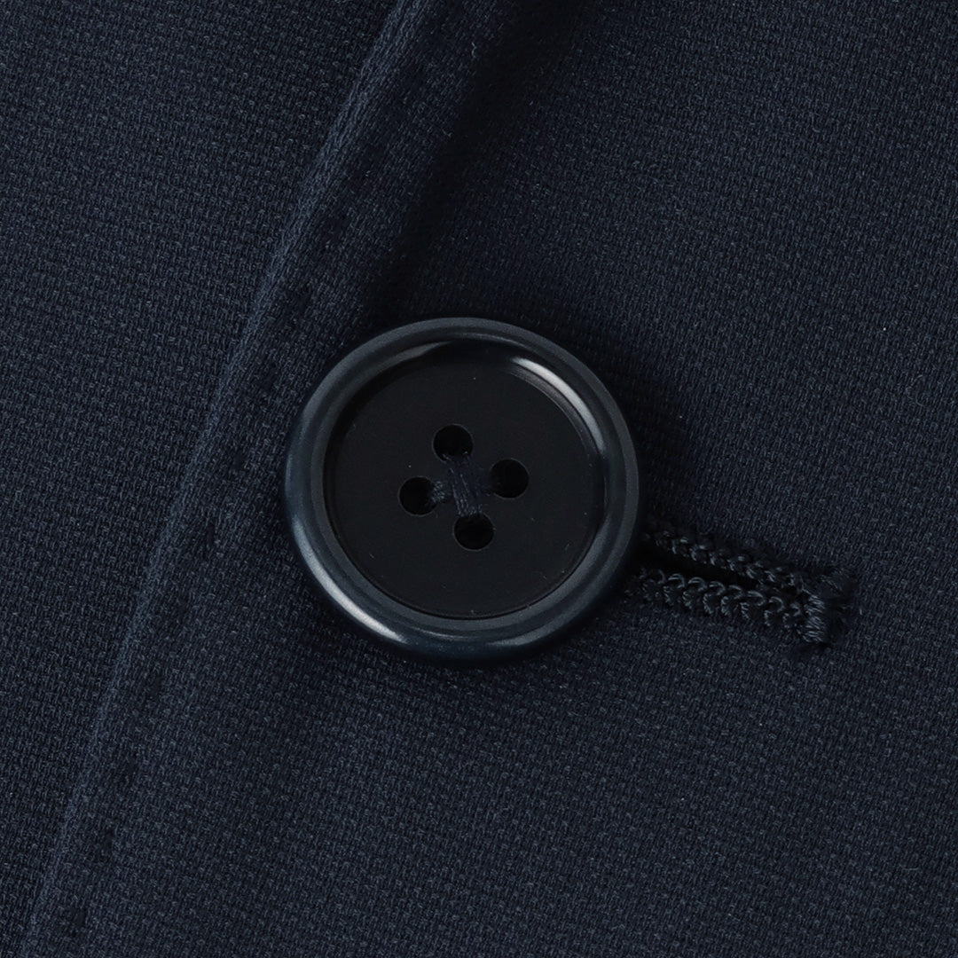 High Twist Cotton Panama Tailored Jacket Color: Navy