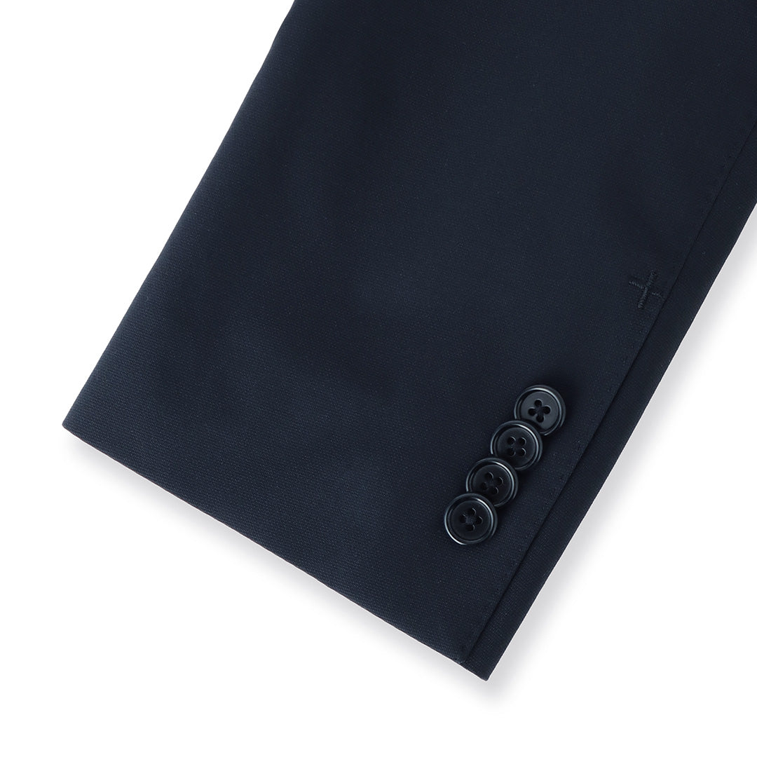 High Twist Cotton Panama Tailored Jacket Color: Navy