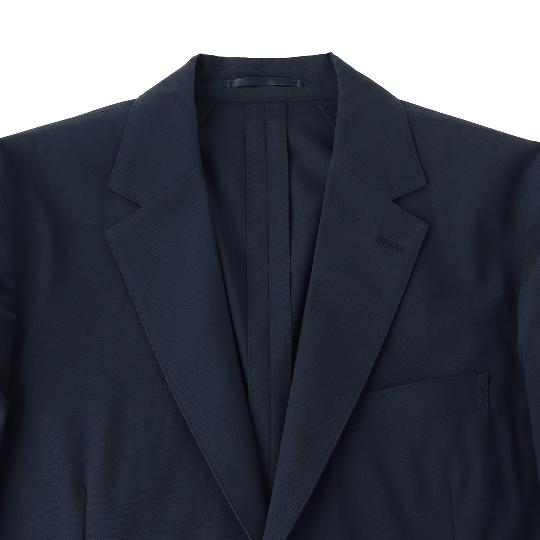 High Twist Cotton Panama Tailored Jacket Color: Navy