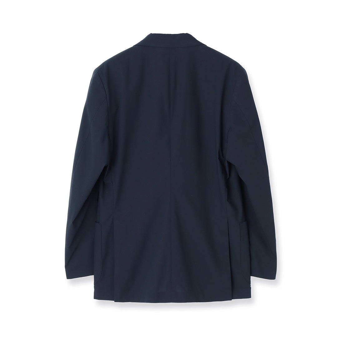High Twist Cotton Panama Tailored Jacket Color: Navy