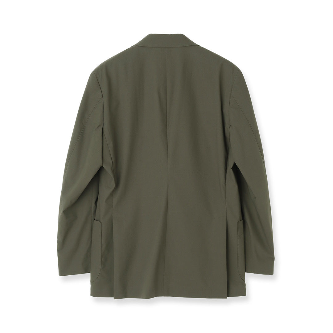 High Twist Cotton Panama Tailored Jacket Color: Olive