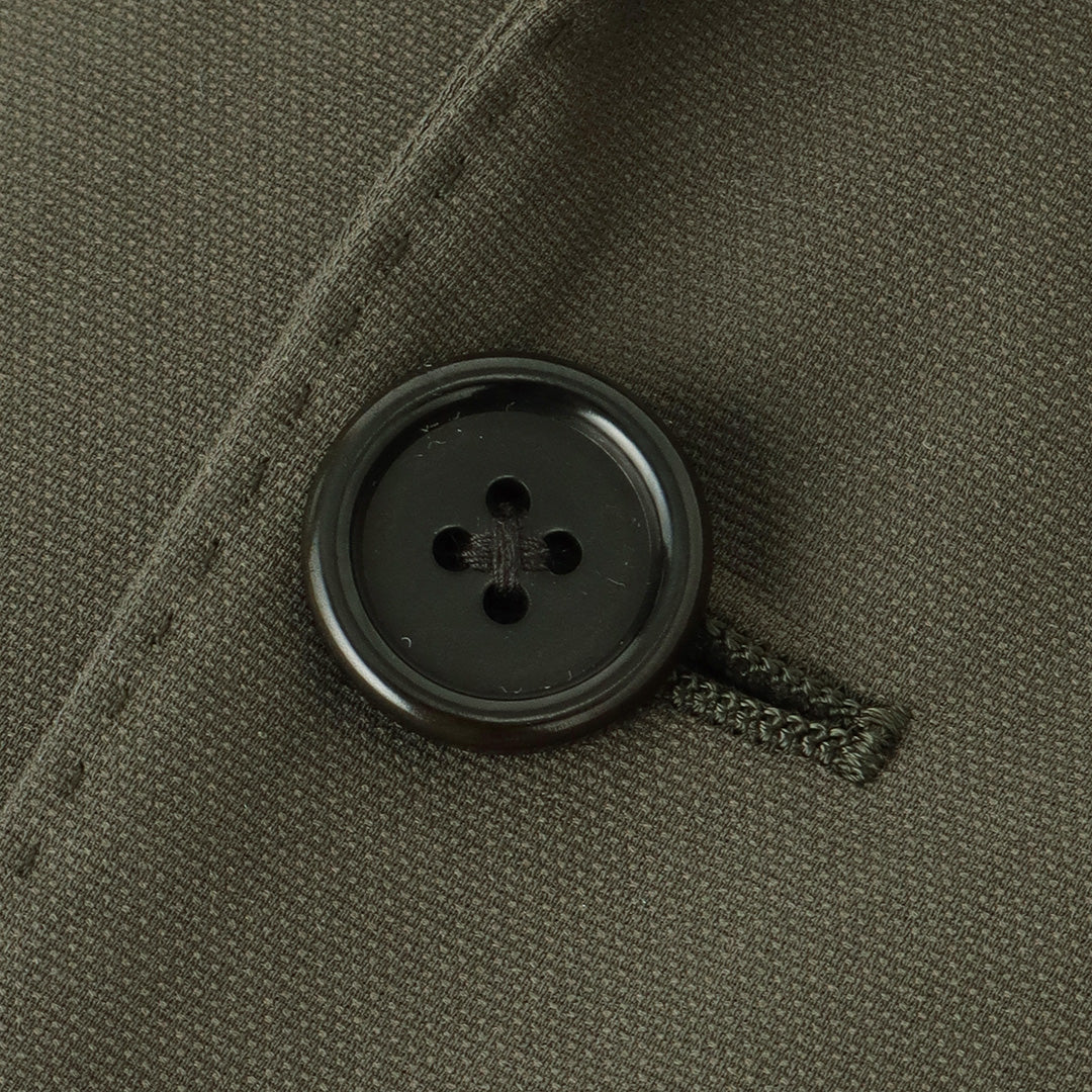 High Twist Cotton Panama Tailored Jacket Color: Olive