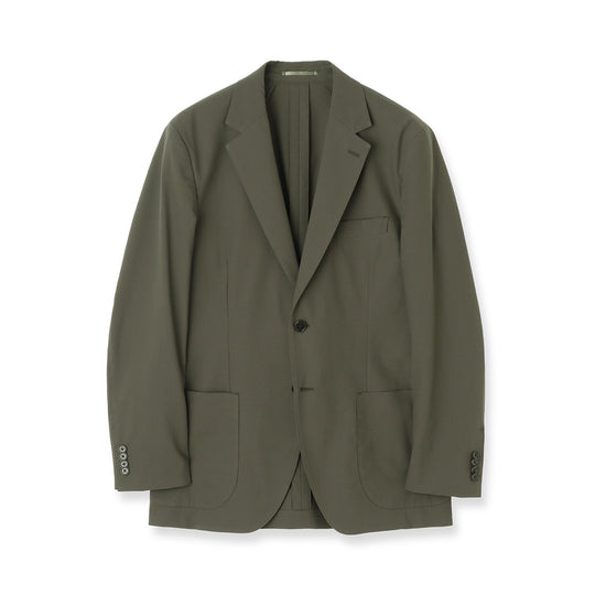 High Twist Cotton Panama Tailored Jacket Color: Olive