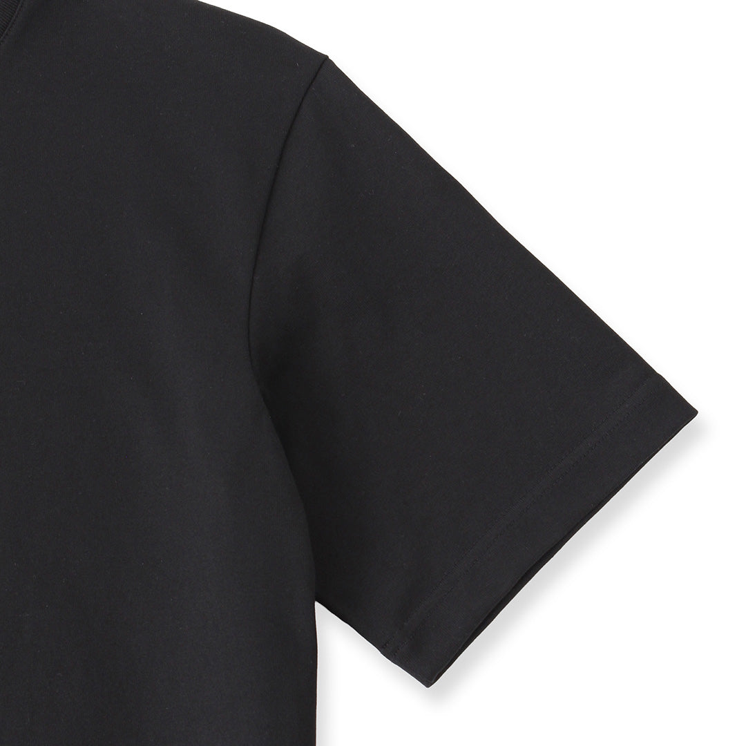 Hybrid Cotton Henley Neck Dress T-shirt Color: Black