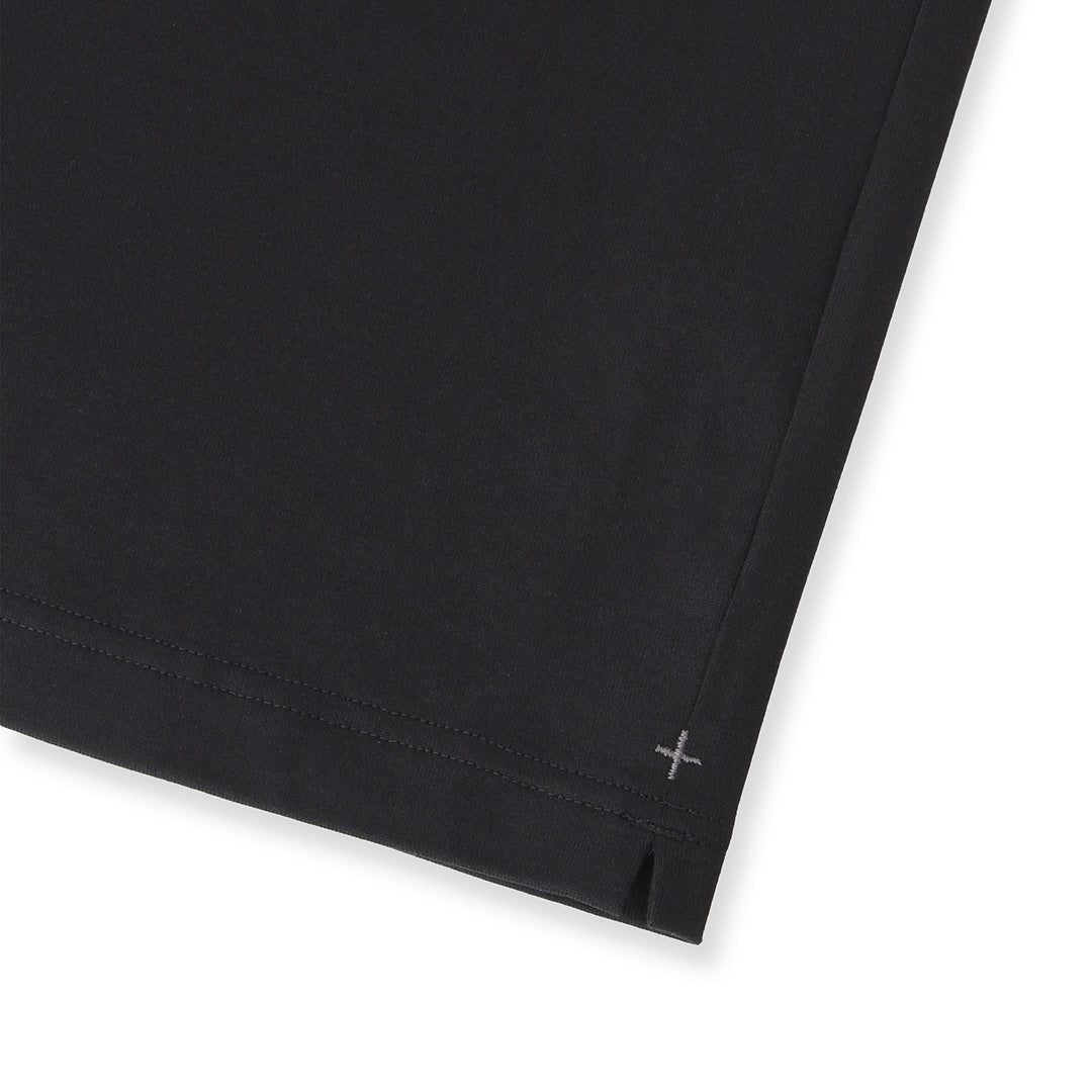 Hybrid Cotton Henley Neck Dress T-shirt Color: Black