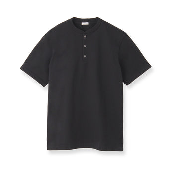 Hybrid Cotton Henley Neck Dress T-shirt Color: Black
