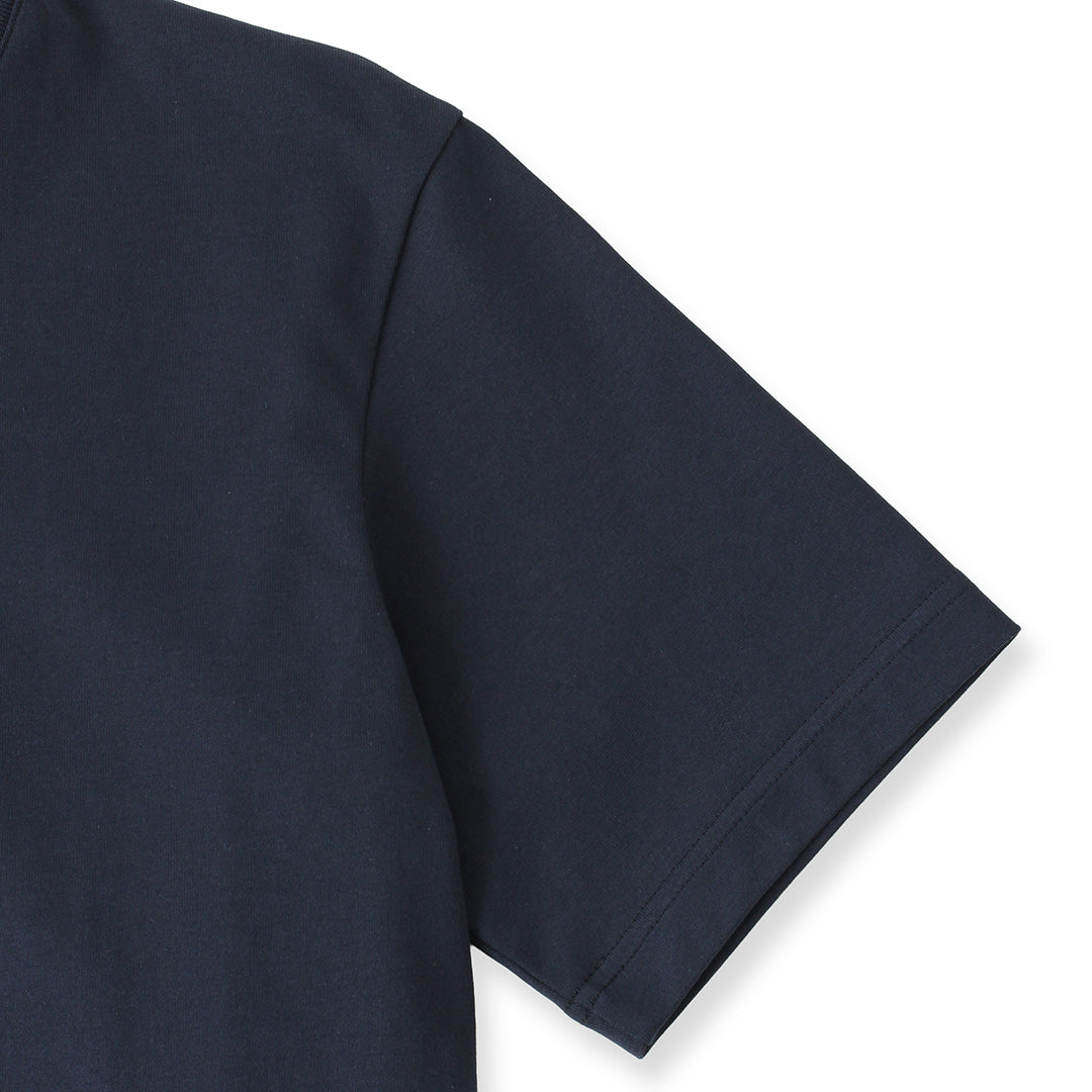 Hybrid Cotton Henley Neck Dress T-shirt Color: Navy
