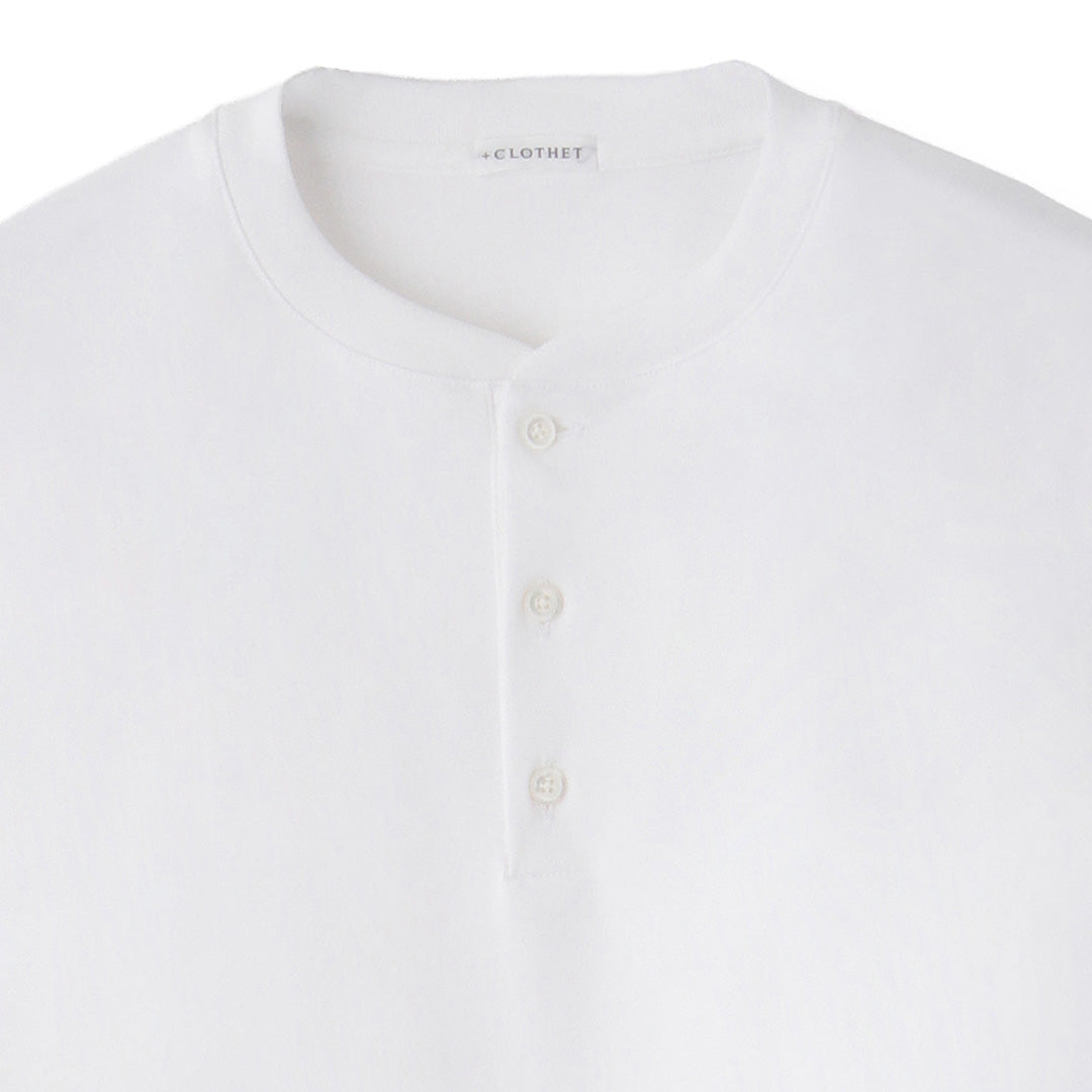 Hybrid Cotton Henley Neck Dress T-shirt Color: White