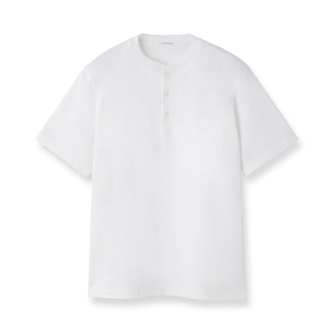 Hybrid Cotton Henley Neck Dress T-shirt Color: White