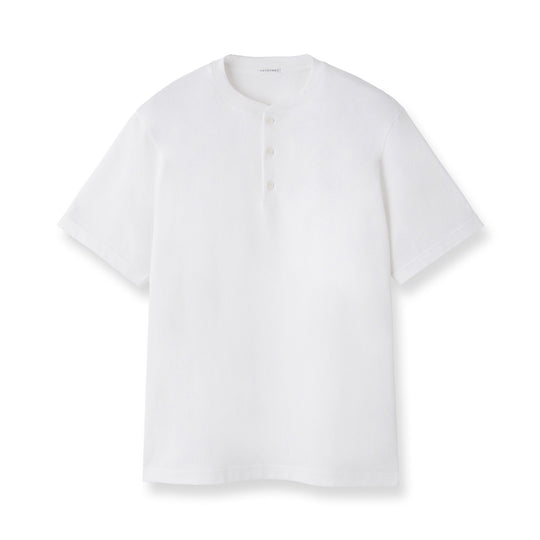 Hybrid Cotton Henley Neck Dress T-shirt Color: White