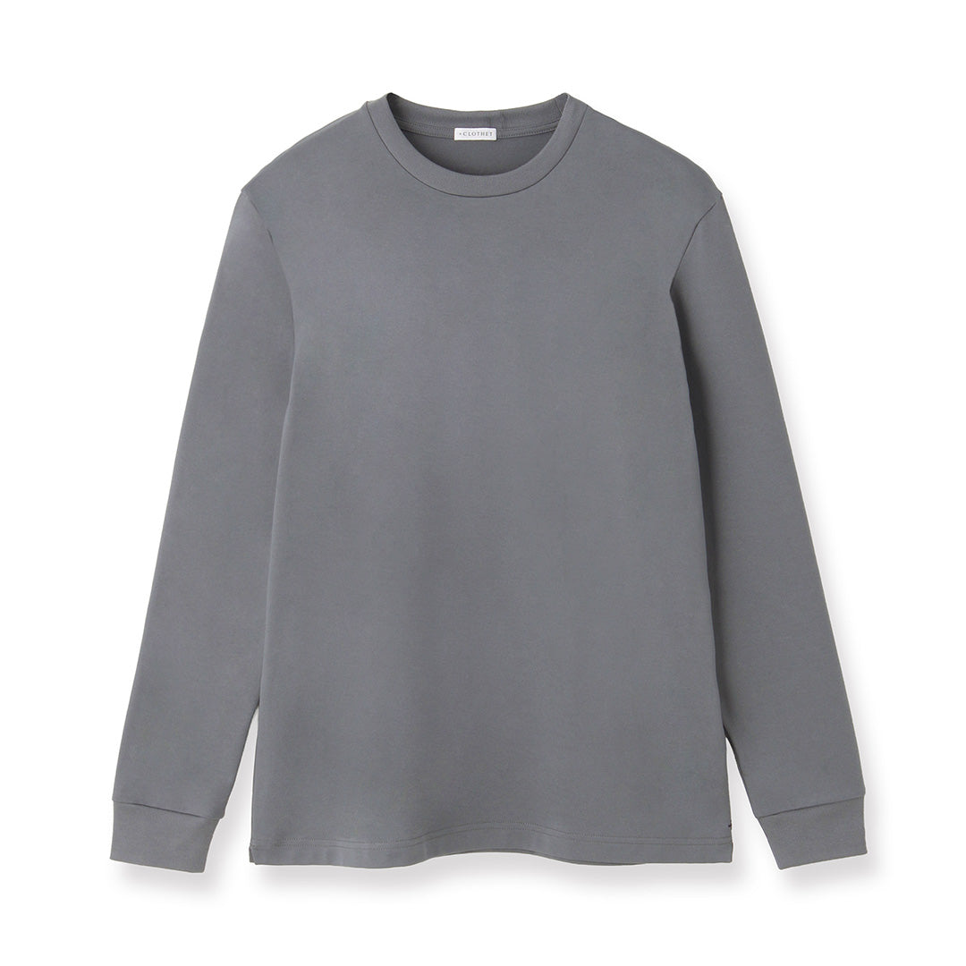 Hybrid Cotton Long Sleeve Dress T-shirt Color: Asphalt