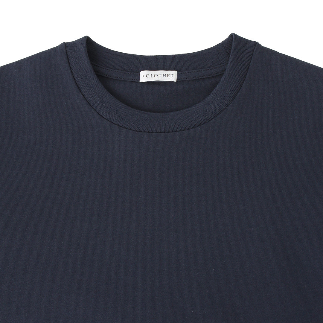 Hybrid Cotton Long Sleeve Dress T-shirt Color: Navy