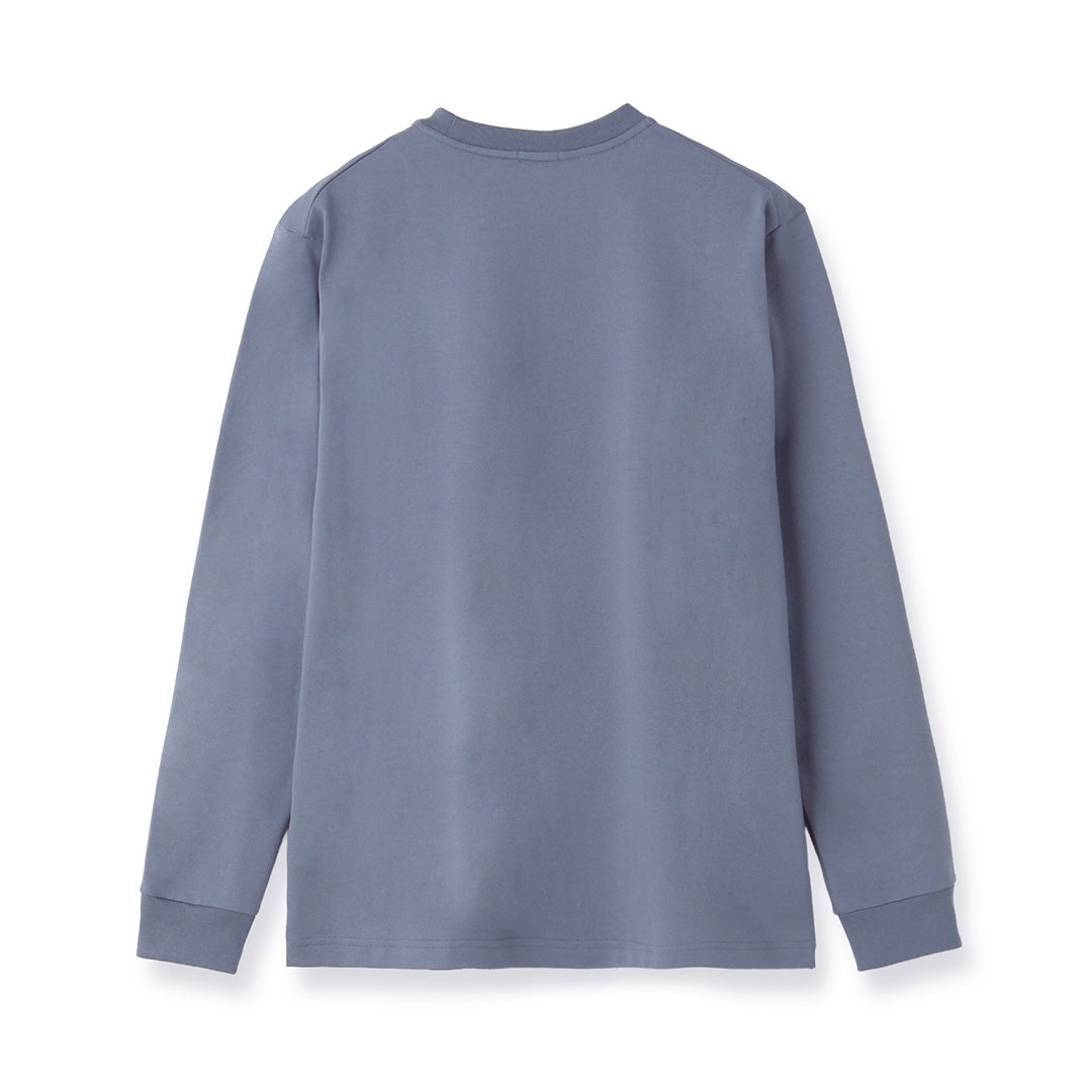 Hybrid Cotton Long Sleeve Dress T-shirt Color: Slate Blue