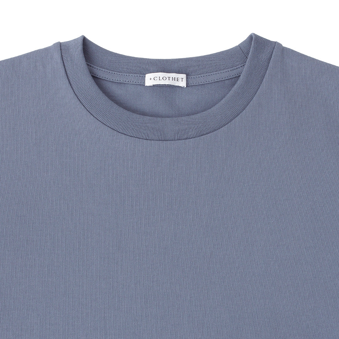 Hybrid Cotton Long Sleeve Dress T-shirt Color: Slate Blue