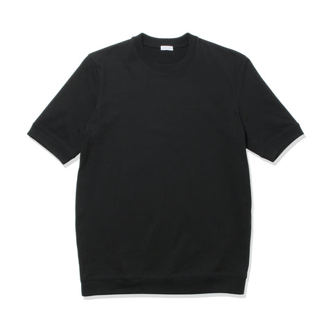 ハイブリッドコットンリブドヘムテーラードTシャツブラックの商品画像