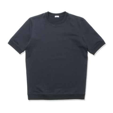 ハイブリッドコットンリブドヘムテーラードTシャツネイビーの商品画像