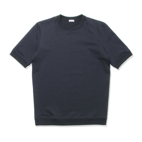 Hybrid Cotton Tailored Ribbed Hem T-shirt Color: Navy
