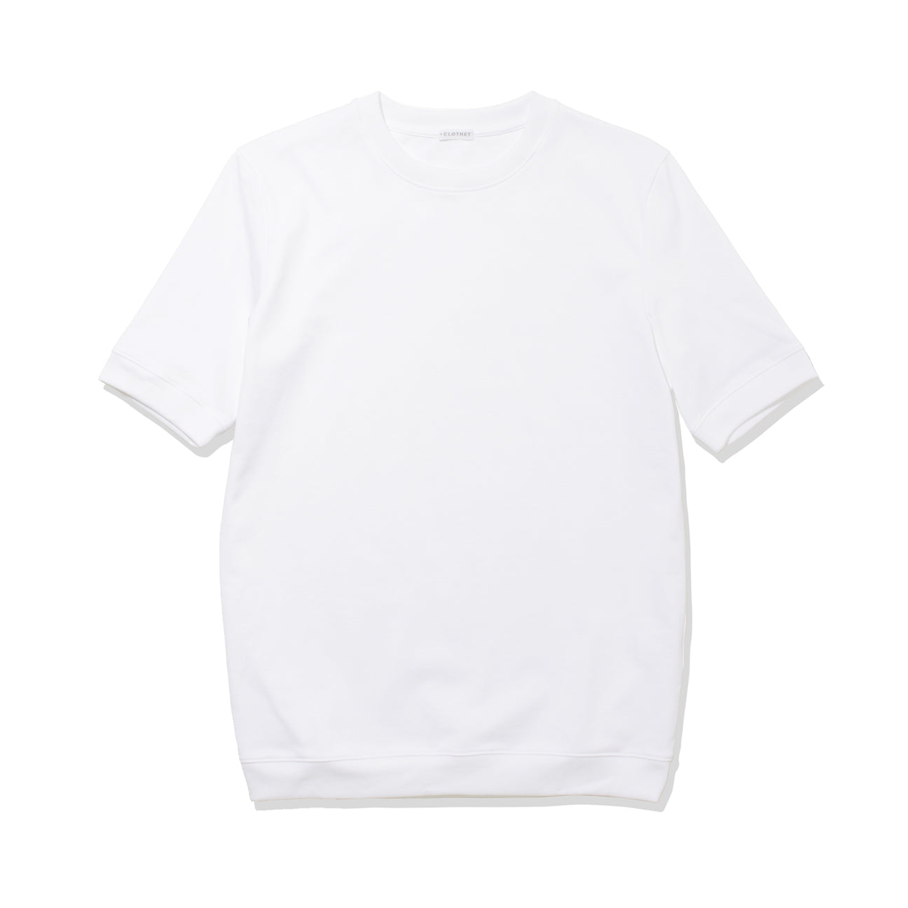 Tailored Ribbed Hem T-shirt Color: Black