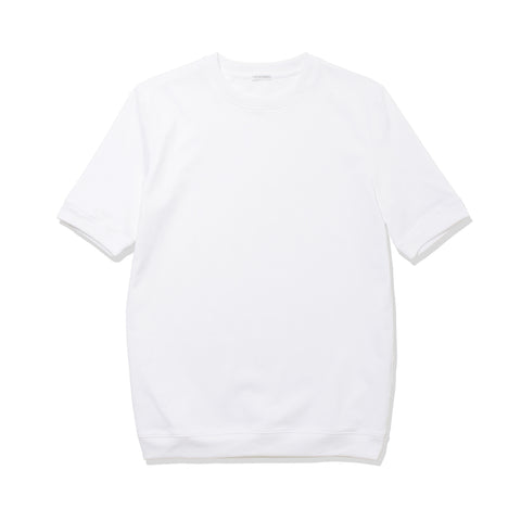 ハイブリッドコットンリブドヘムテーラードTシャツホワイトの商品画像