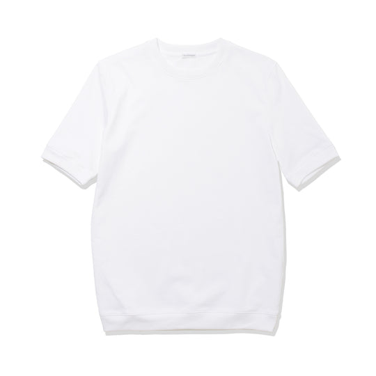 Hybrid Cotton Tailored Ribbed Hem T-shirt Color: White