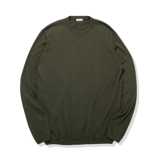 Crew Neck Knit Color: Olive