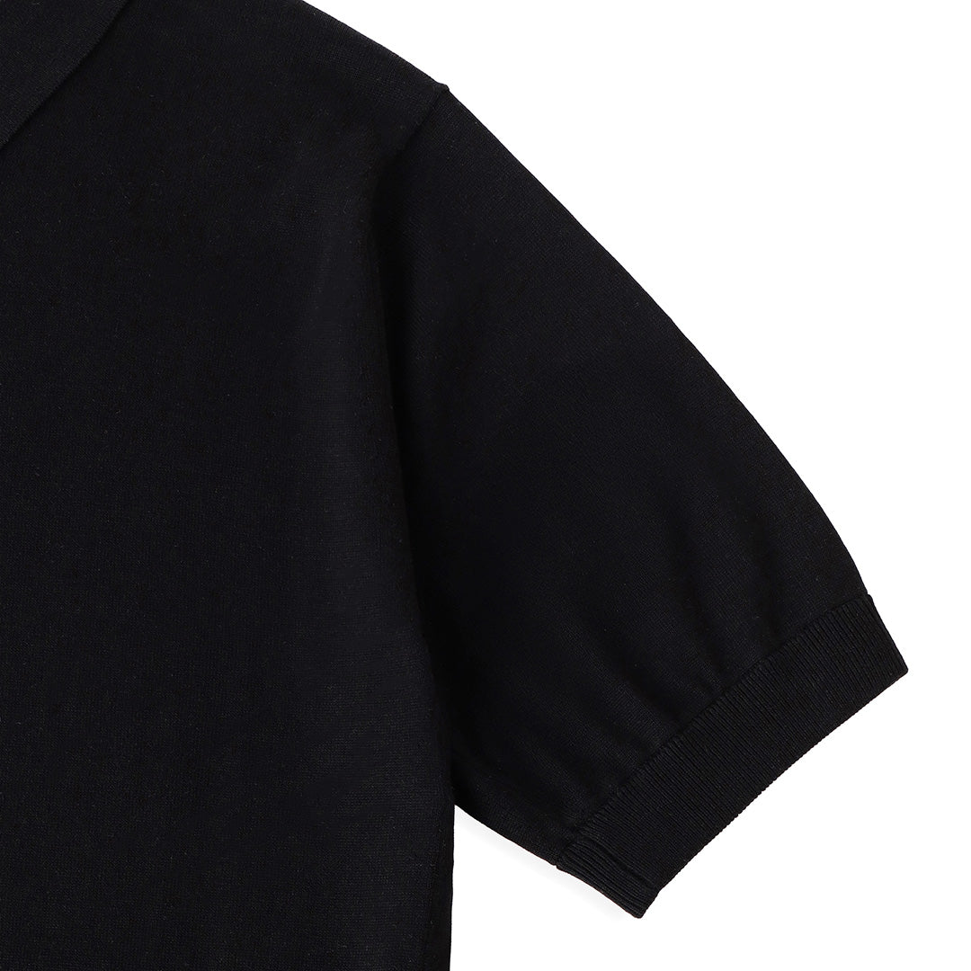 【Renewal】Knit Polo-shirt Color: Black